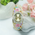 Ladies especialmente diseñado de lujo Rhinestone pulsera reloj de correa B043